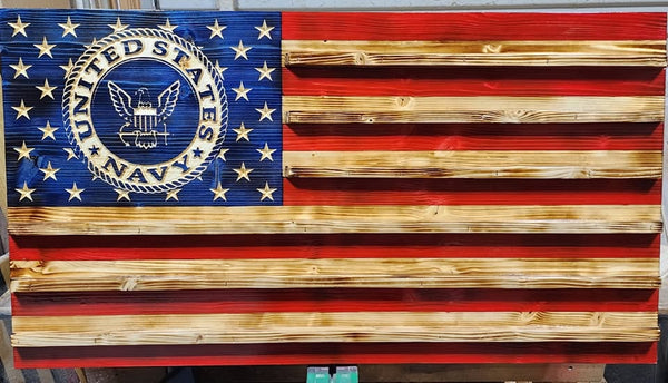 United States Navy Challenge Coin Display Flag