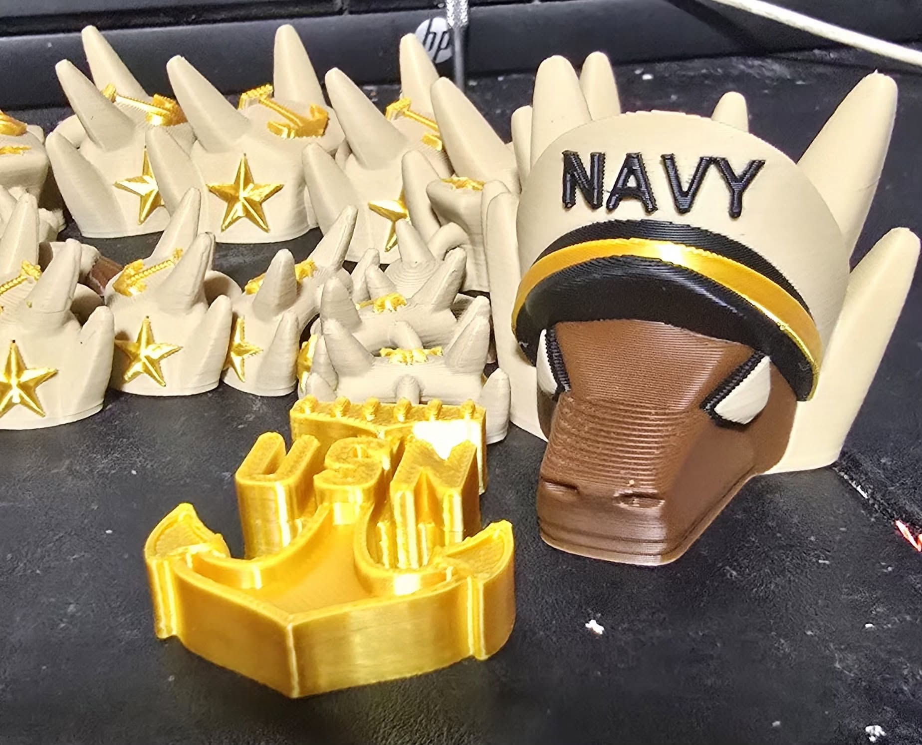 Navy Articulated Dragon – 3D Printed Collectible