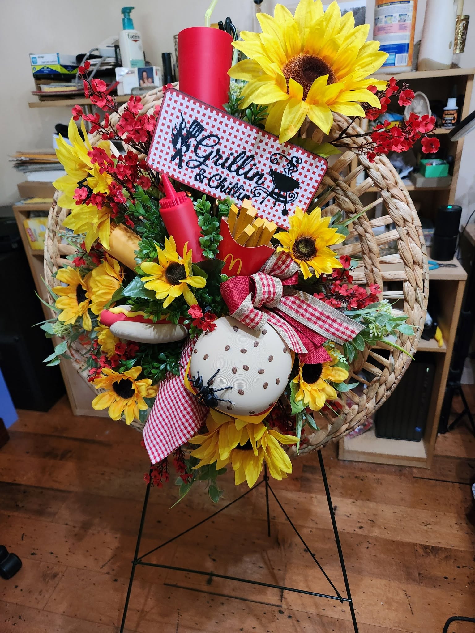 Sunflower Grillin' & Chillin' Summer Wreath